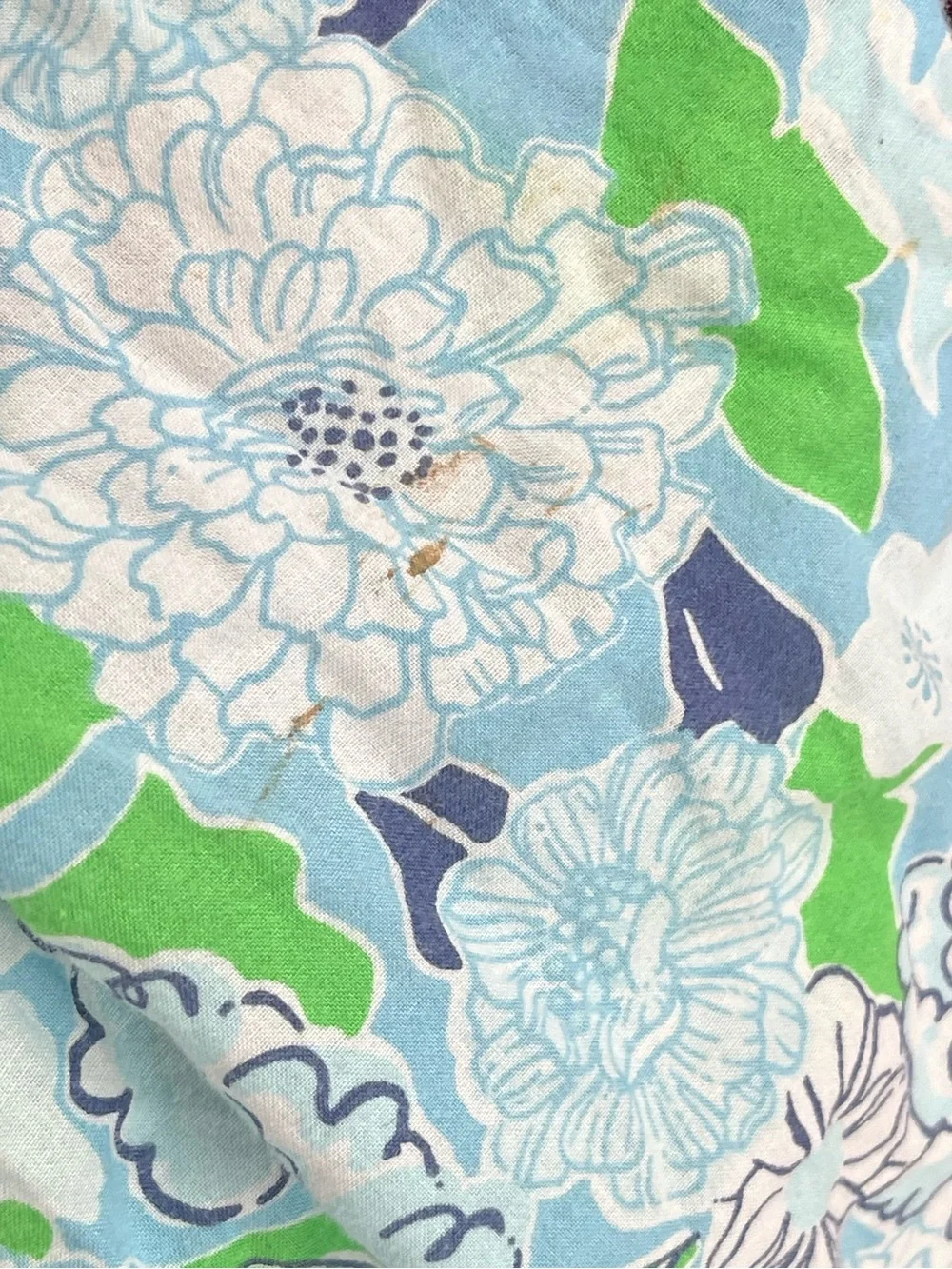 Lilly Pulitzer size small blue floral print swim cover tunic